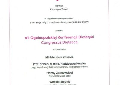 Katarzyna Turek congressus dietetica 2017 wykład